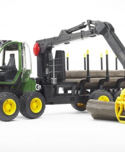 Bruder John Deere 1210E Log Hauler, 4 Trunks and Grabber #BT9805