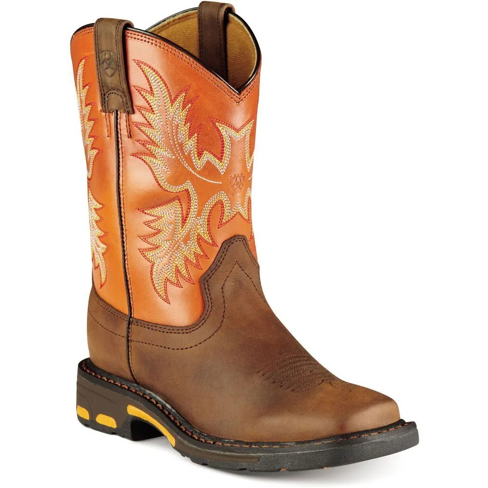 Ariat Youth Workhog Western Boots - Earth-Brick #100078373 Ariat Youth Workhog Western Boots - Earth/Brick #100078373