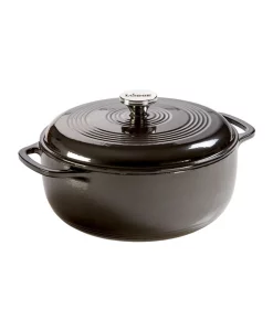 Lodge Logic 6 Quart Midnight Chrome Enameled Cast Iron Dutch Oven #EC6D18