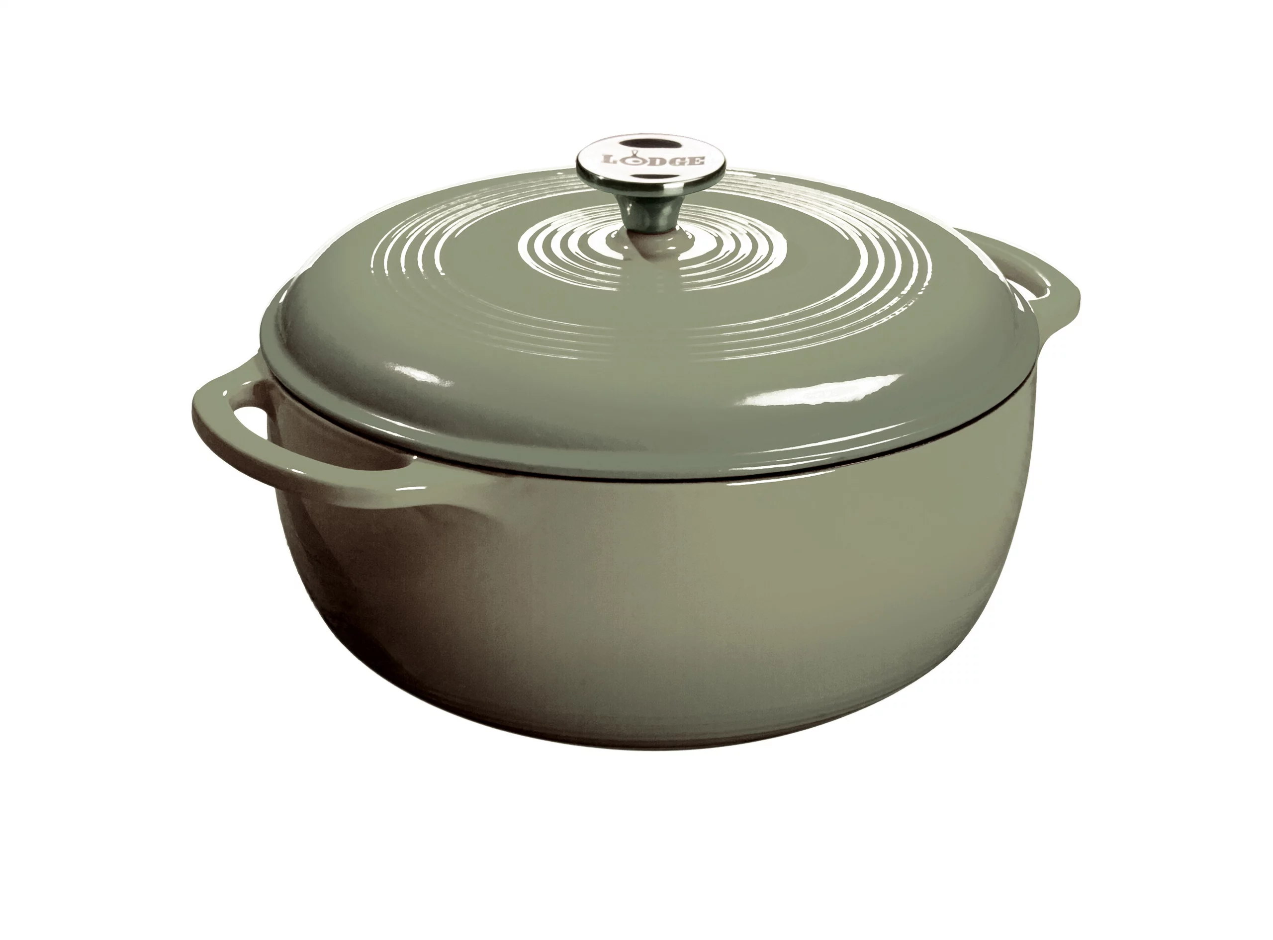 Lodge Logic 6 Quart Desert Sage Enameled Cast Iron Dutch Oven #EC6D50 Lodge Logic 6 Quart Desert Sage Enameled Cast Iron Dutch Oven #EC6D50