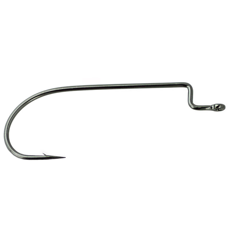 Gamakatsu Worm Offset Hook - 1-0 Oz Black #07411 Gamakatsu Worm Offset Hook - 1/0 Oz Black #07411