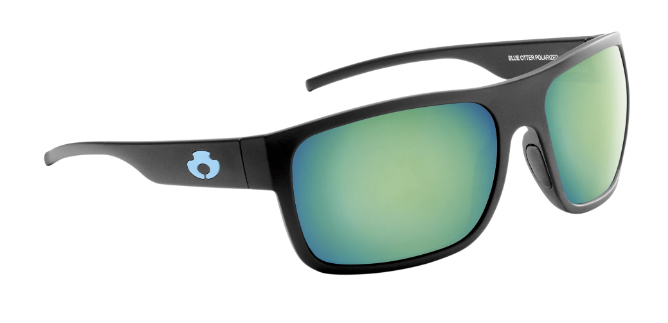 Blue Otter Polarized Sunglasses Rabun Matte Black-Deep Green Nylon Blue Otter Polarized Sunglasses Rabun Matte Black-Deep Green Nylon