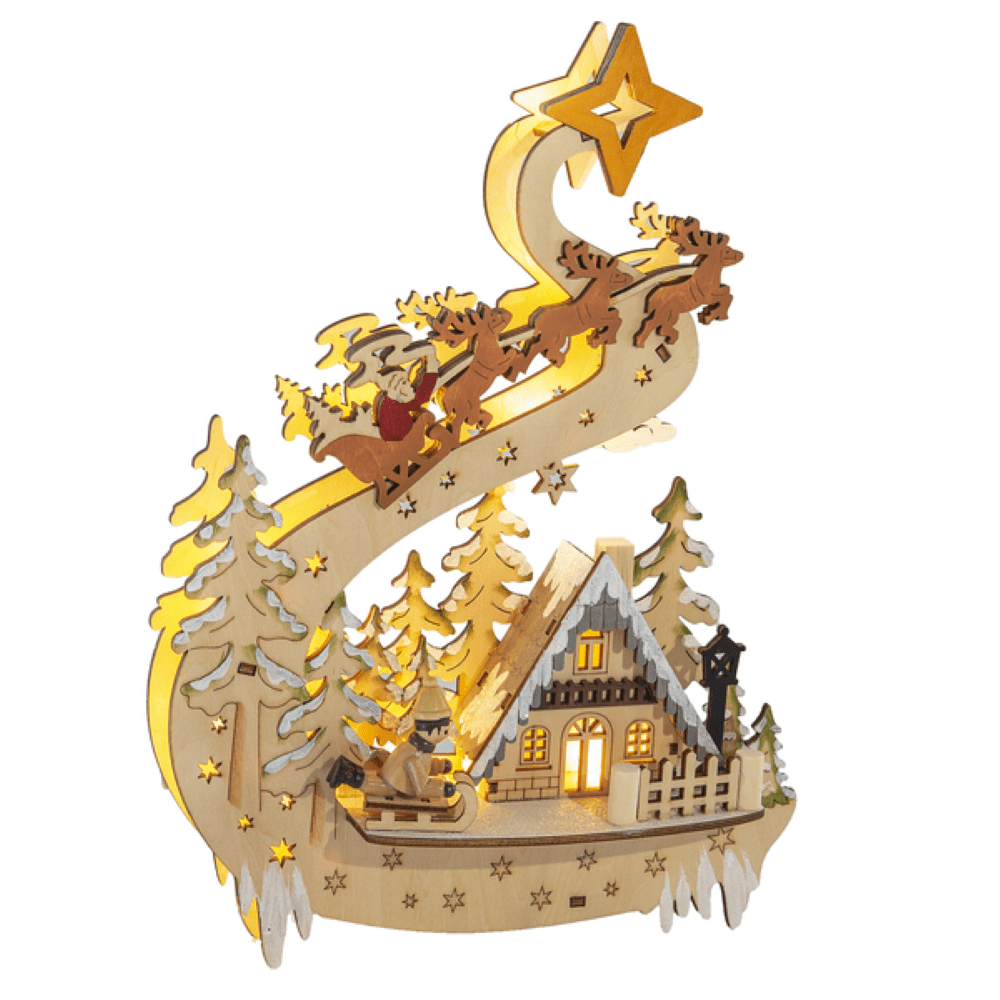 Ganz LED Swirl Village Scene #167020G Ganz LED Swirl Village Scene #167020G