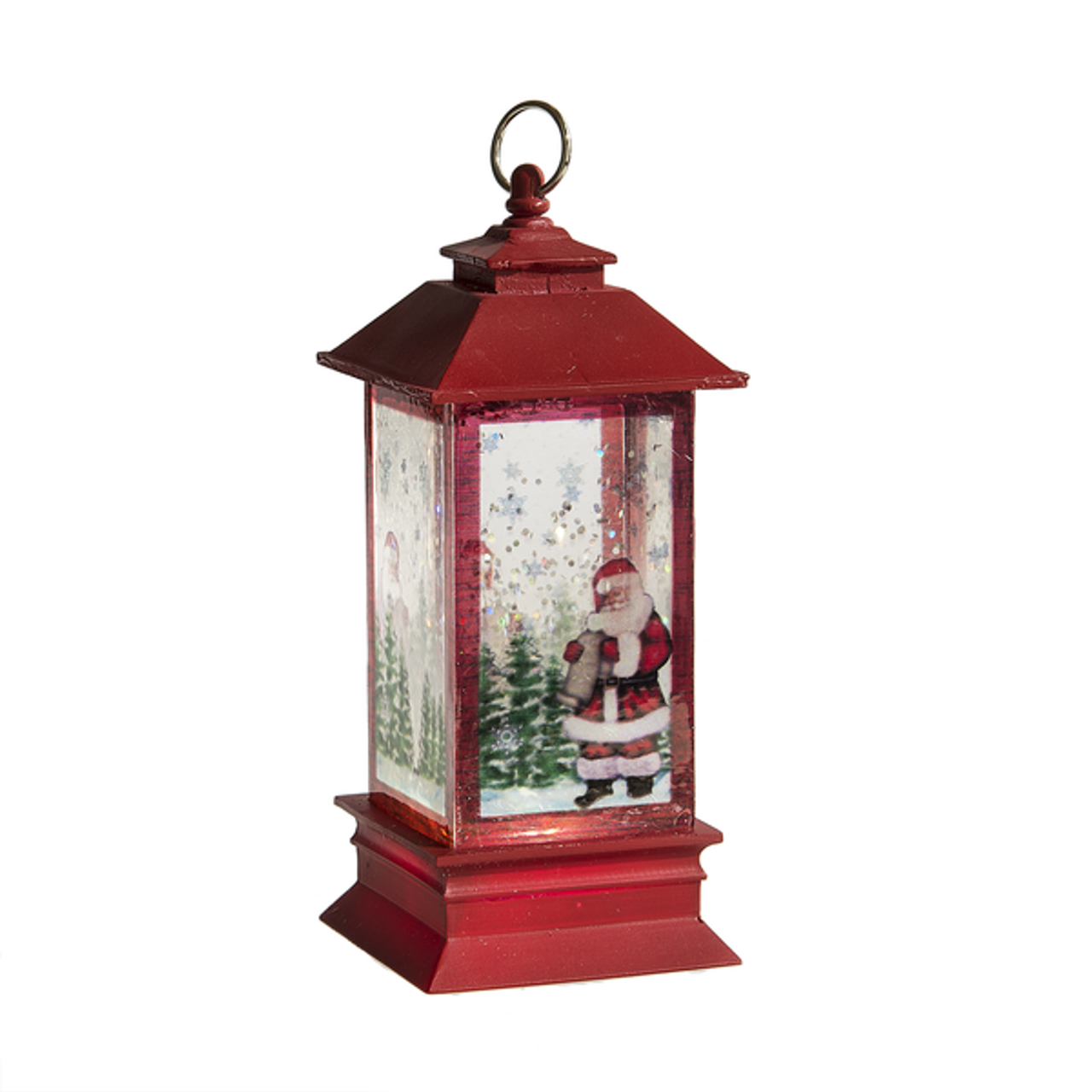 Ganz Lighted LED Santa Lantern with Mini Shimmer #127883 Ganz Lighted LED Santa Lantern with Mini Shimmer #127883