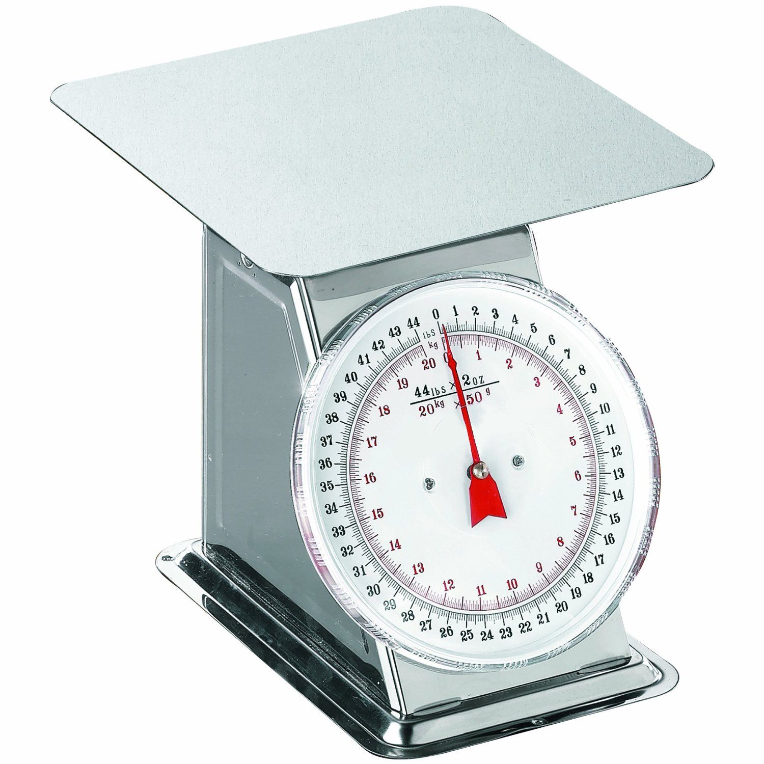 Weston 44lb (20kg) Capacity Stainless Steel Flat Top Scale #24-0302 Weston 44lb (20kg) Capacity Stainless Steel Flat Top Scale #24-0302