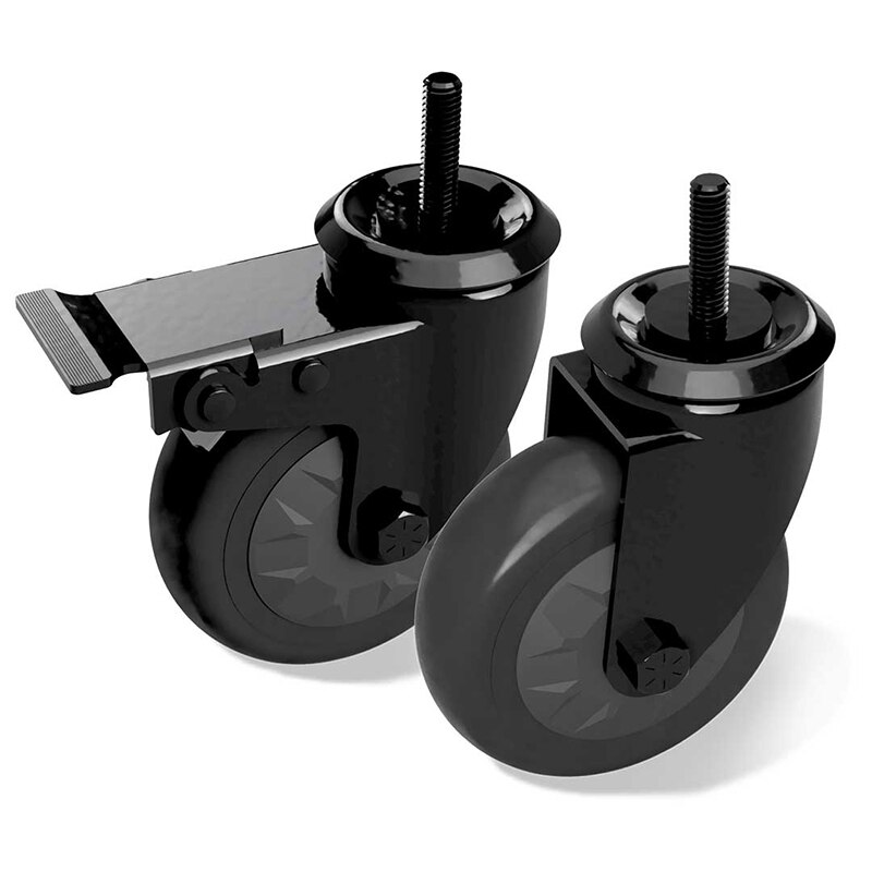 black wheels big green egg heavy duty caster kit