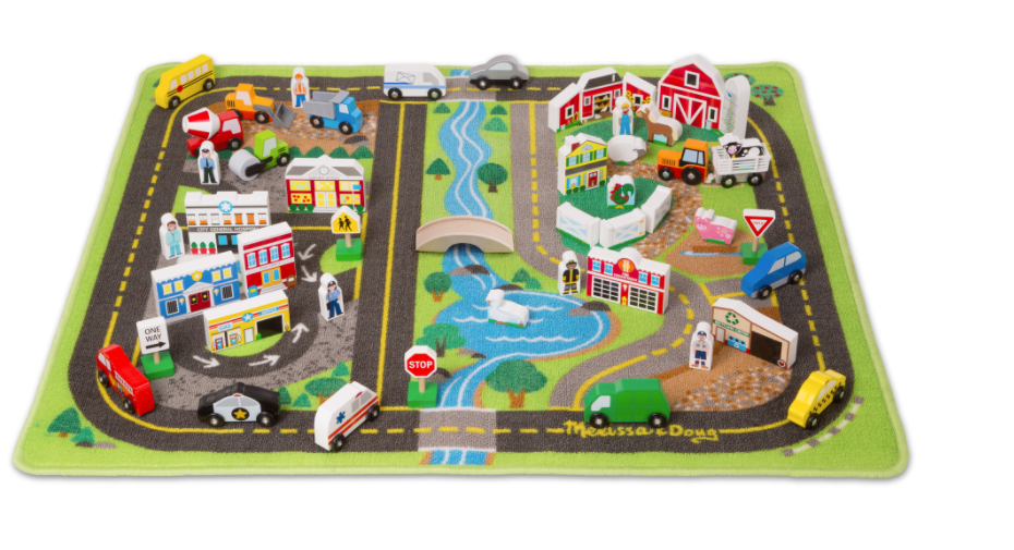 Melissa & Doug Deluxe Road Rug Play Set # 5195 Melissa & Doug Deluxe Road Rug Play Set # 5195