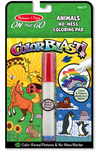 Melissa & Doug On the Go ColorBlast No-Mess Coloring Pad - Animals #5502 Melissa & Doug On the Go ColorBlast No-Mess Coloring Pad - Animals #5502