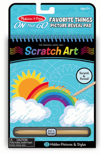 Melissa & Doug On the Go Scratch Art - Favorite Things # 9418 Melissa & Doug On the Go Scratch Art: Favorite Things # 9418