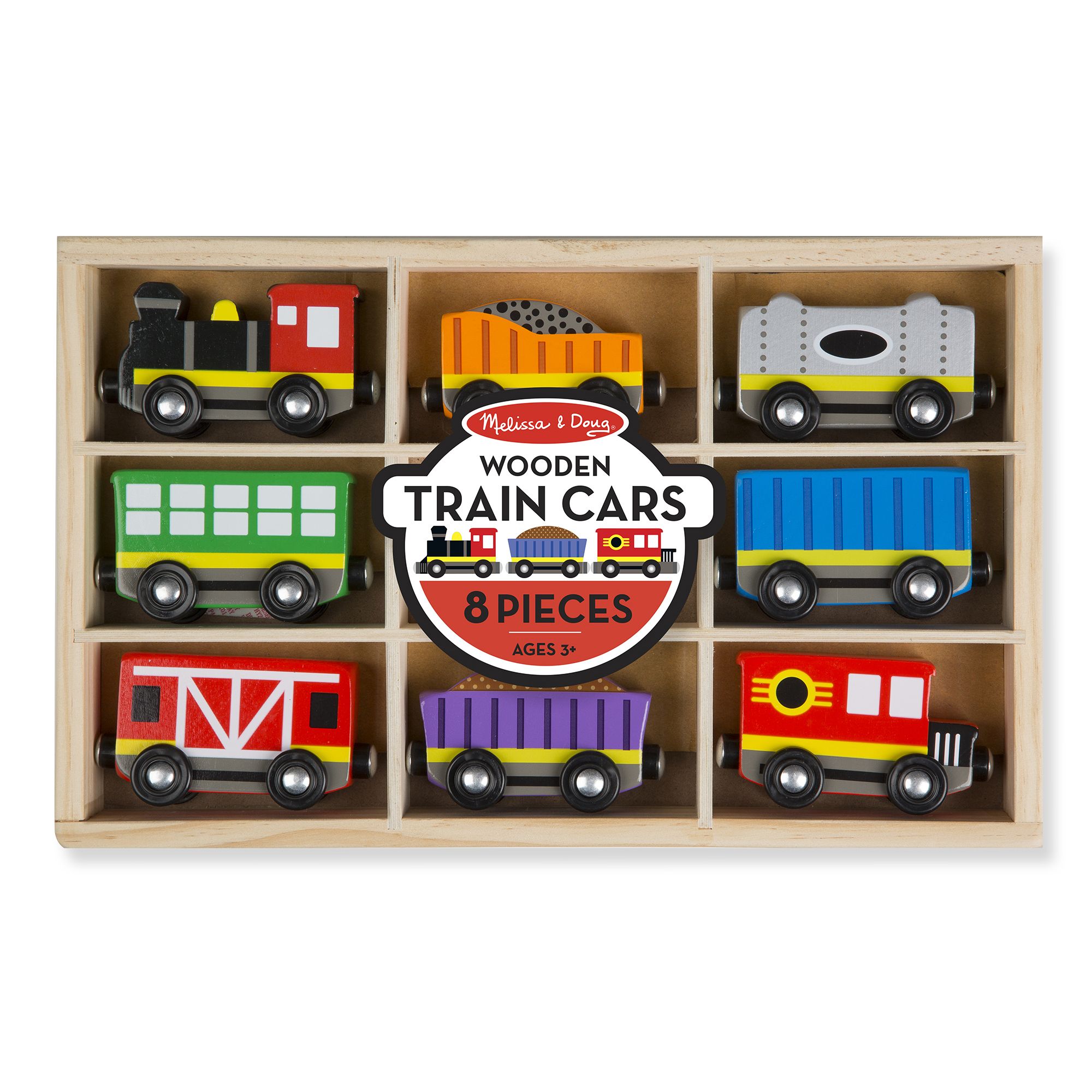 Melissa & Doug Wooden Train Cars #5186 Melissa & Doug Wooden Train Cars #5186