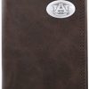 Zep-Pro Auburn Tigers Wrinkle Leather Trifold Concho Wallet - Dark Brown #AU-IWT2-DKBRN