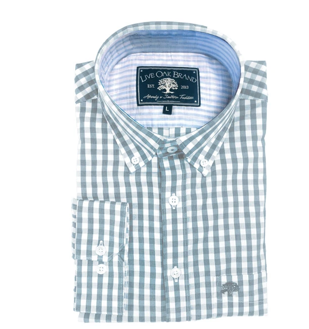 Live Oak Men's Melange Gingham Sport Shirt Live Oak Men's Melange Gingham Sport Shirt