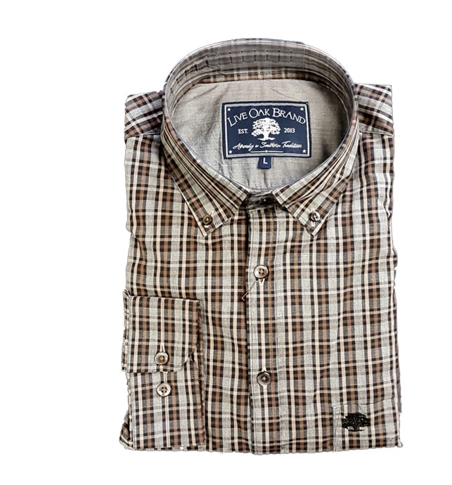 Live Oak Men's Muddy Water Poplin Sport Shirt Live Oak Men's Muddy Water Poplin Sport Shirt