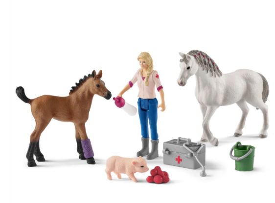Schleich Vet Visiting Mare And Foal #42486 Schleich Vet Visiting Mare And Foal #42486