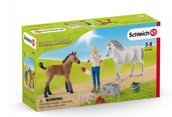 Schleich Vet Visiting Mare And Foal Schleich Vet Visiting Mare And Foal