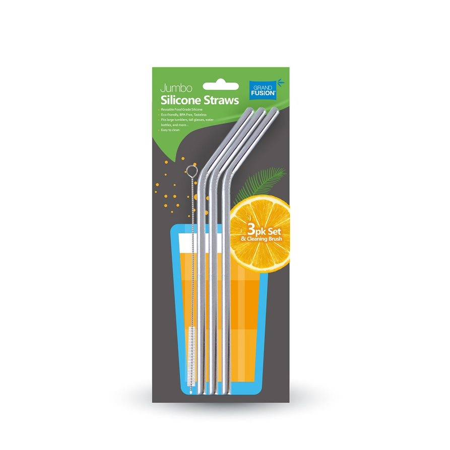 Grand Fusion Stainless Steel Drinking Straws #A278005 Grand Fusion Stainless Steel Drinking Straws #A278005
