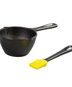 Lodge Logic Cast Iron Melting Pot and Silicone Brush #LMPB21