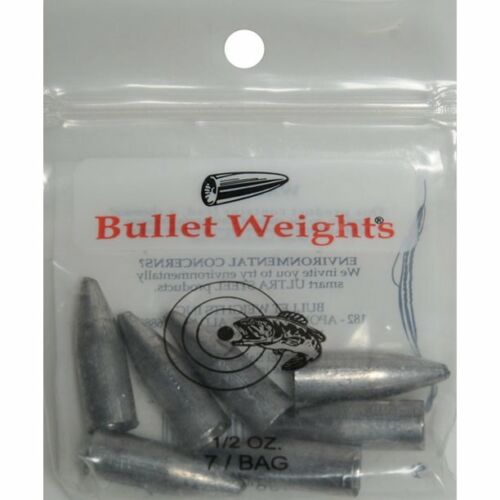 Bullet Weights - Natural 1-2 Oz #PBBWP12-BLK Bullet Weights - Natural 1/2 Oz #PBBWP12-BLK