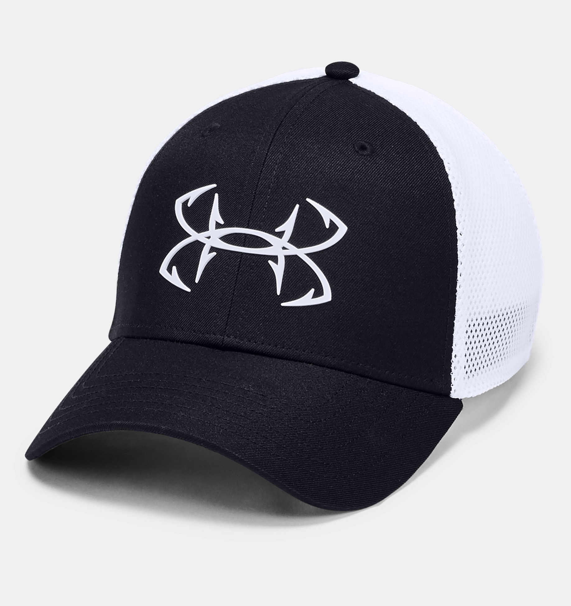 Under Armour Men's UA Fish Hook 2.0 Cap Blk/Wht XL/2X #1327034420 Under Armour Men's UA Fish Hook 2.0 Cap Blk/Wht XL/2X #1327034420