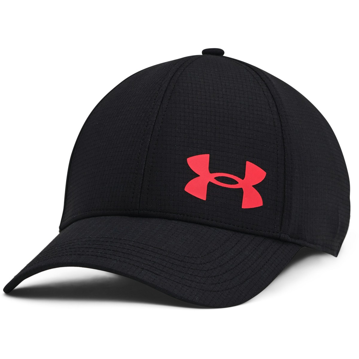 BLACK/RED Under Armour Men's Iso-Chill ArmourVent Stretch Hat #1361530