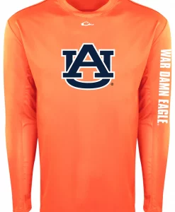 Drake Auburn Long Sleeve Performance Shirt #SDAUB1250ORG