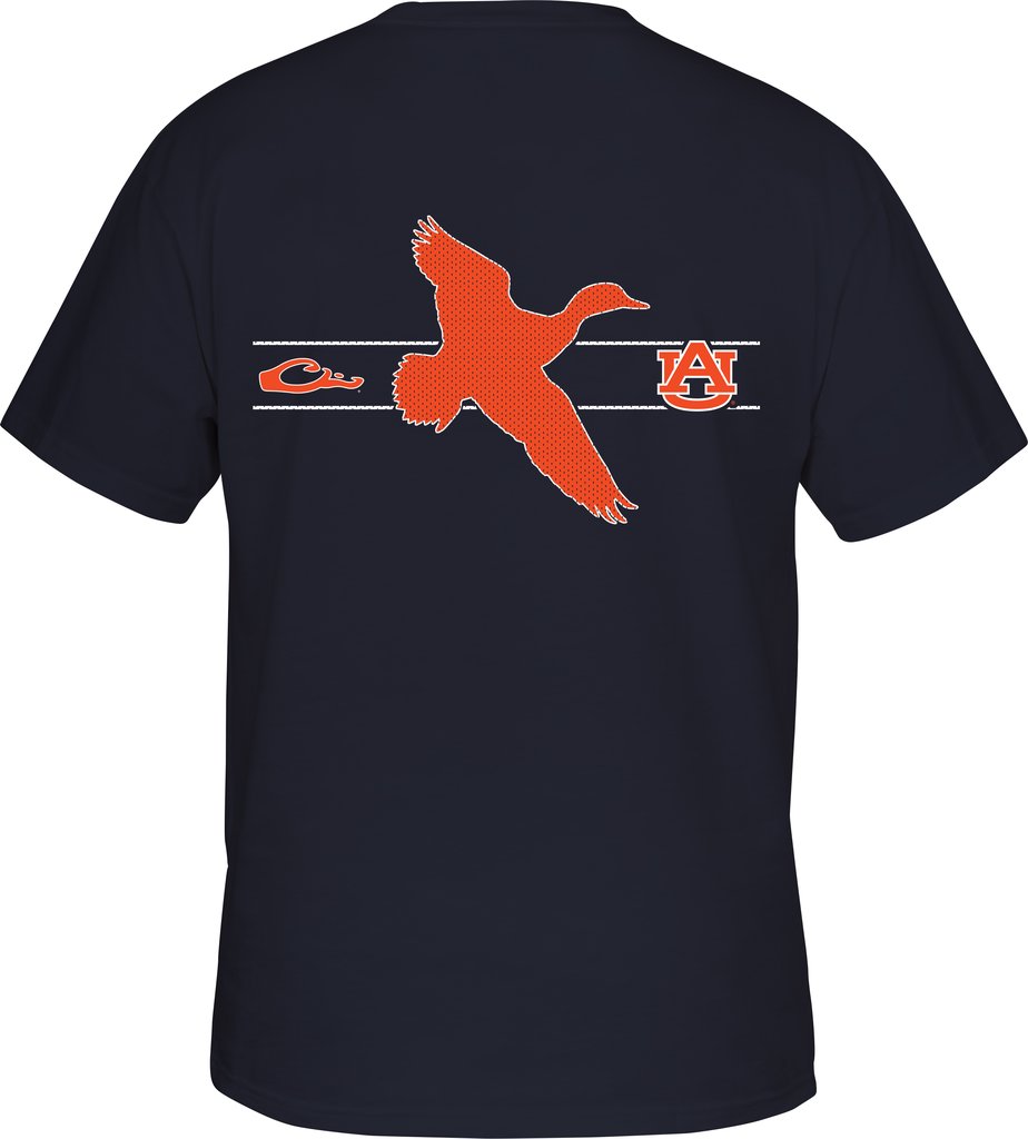 NAVY Drake Men's Auburn Drake & School Logo Tee #SD-AUB-9030
