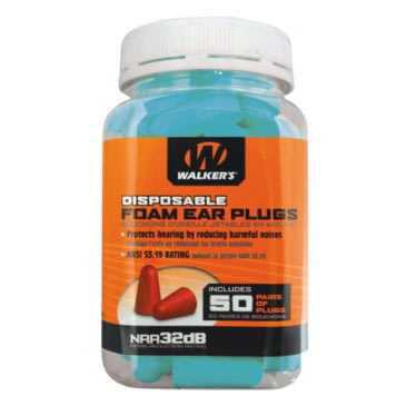 Walker's Disposable Foam Ear Plugs 50 Pair #GWP-FP-50PK-TL Walker's Disposable Foam Ear Plugs 50 Pair #GWP-FP-50PK-TL