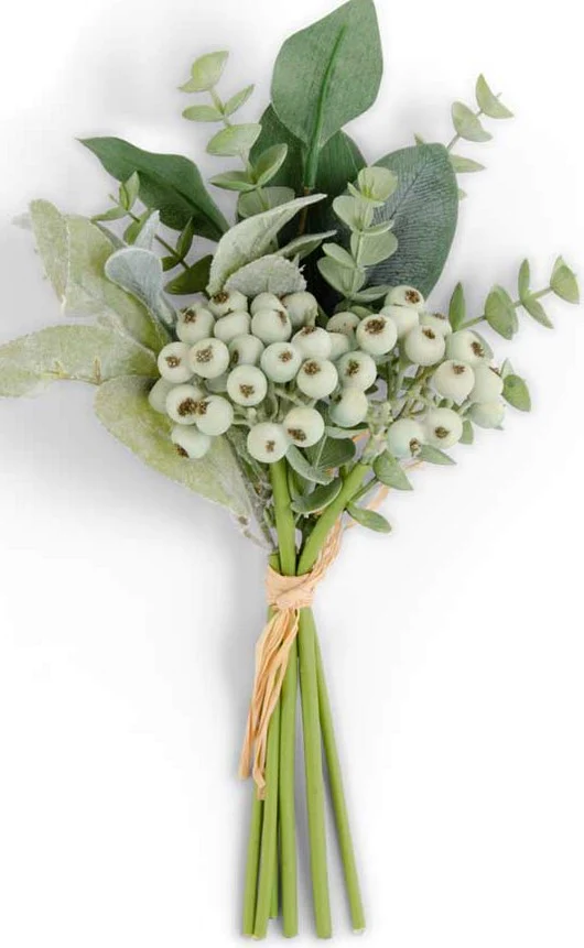 K&K Interiors Mixed Green Foliage With Berries Bundle #54273A K&K Interiors Mixed Green Foliage With Berries Bundle #54273A