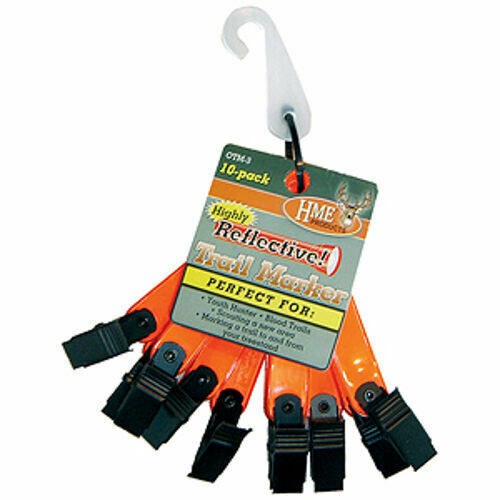 HME Orange 3 inch Reflective Trail Markers 10 Pack #HME-OTM-3 HME Orange 3" Reflective Trail Markers 10 Pack #HME-OTM-3