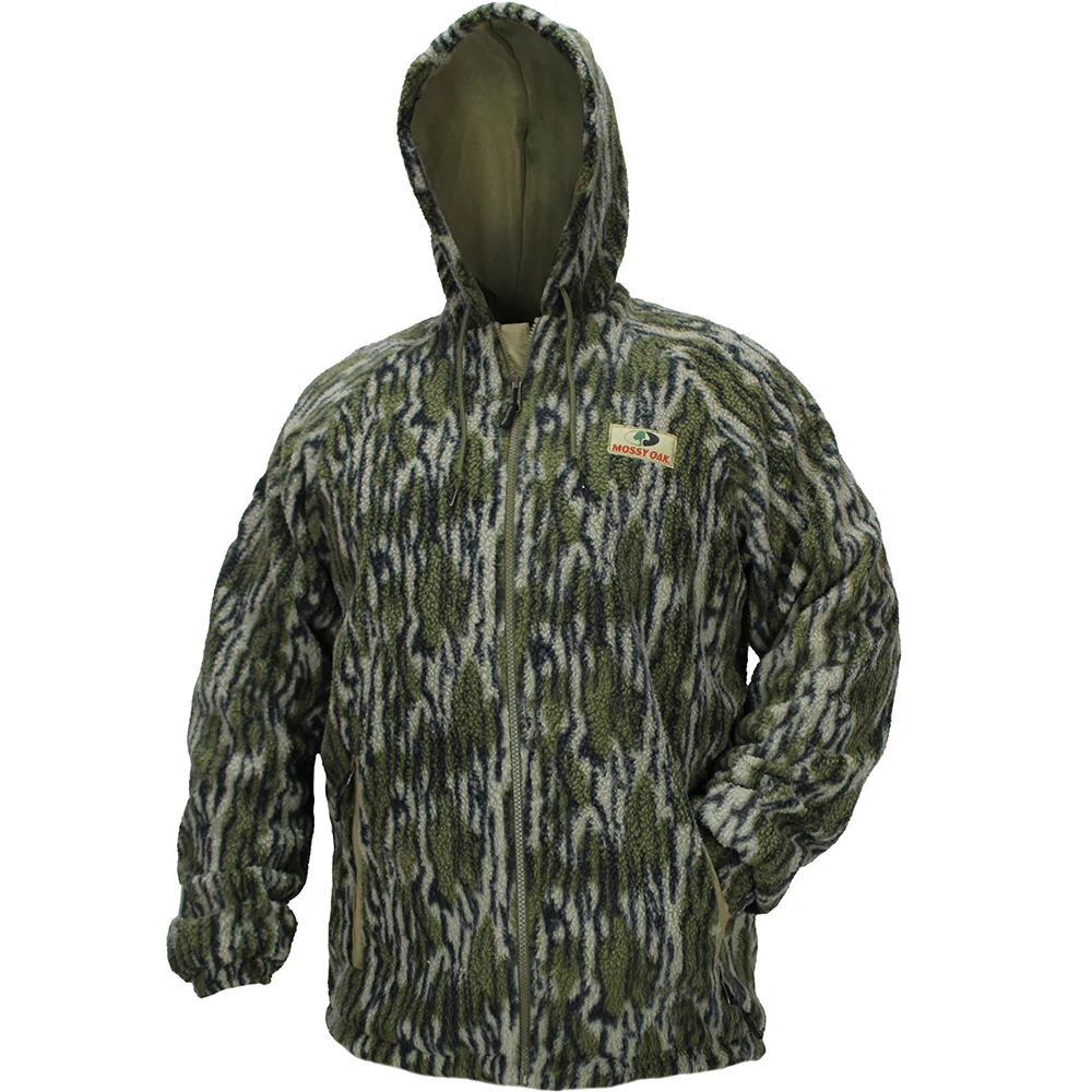 WASATCH Mid-Season Sherpa Quiet Fleece Hunting Jacket - Mossy Oak Bottomland #MWJK037KBT WASATCH Mid-Season Sherpa Quiet Fleece Hunting Jacket - Mossy Oak Bottomland #MWJK037KBT