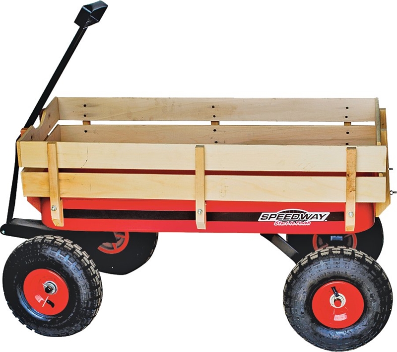 Speedway Red Wagon With Wood Sides #52178 Speedway Red Wagon With Wood Sides #52178