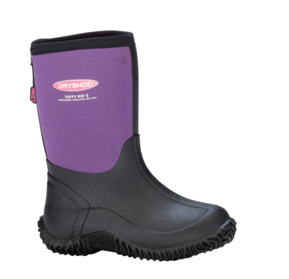 BLACK/PURPLE Dryshod Tuffy Kid’s Sport Boot #TUF-KD-PP