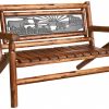 Leigh Country Char-Log Farm Scene Bench #TX 93706