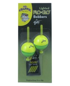 Betts Mr. Crappie Lighted Flo-Glo 1.25" Round Floats #M125W-2YGGL