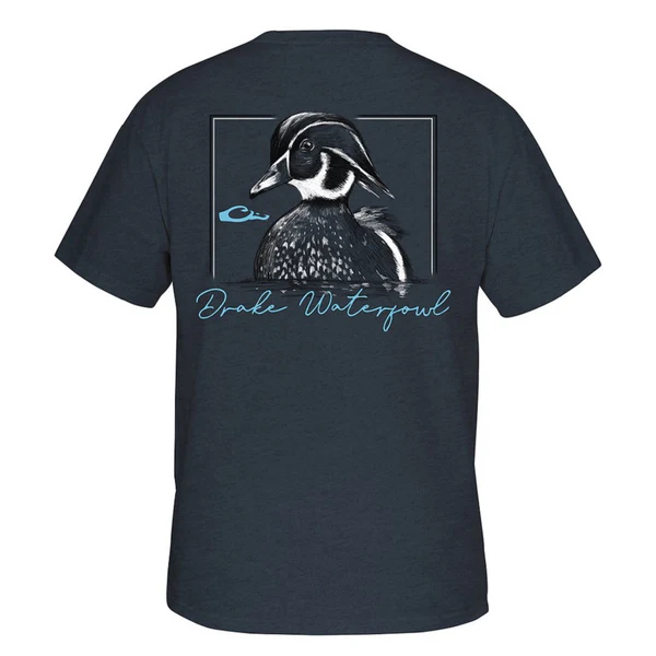 DRAKE WATERFOWL WOODIE LOGO SHORT SLEEVE T-SHIRT DRAKE WATERFOWL WOODIE LOGO SHORT SLEEVE T-SHIRT