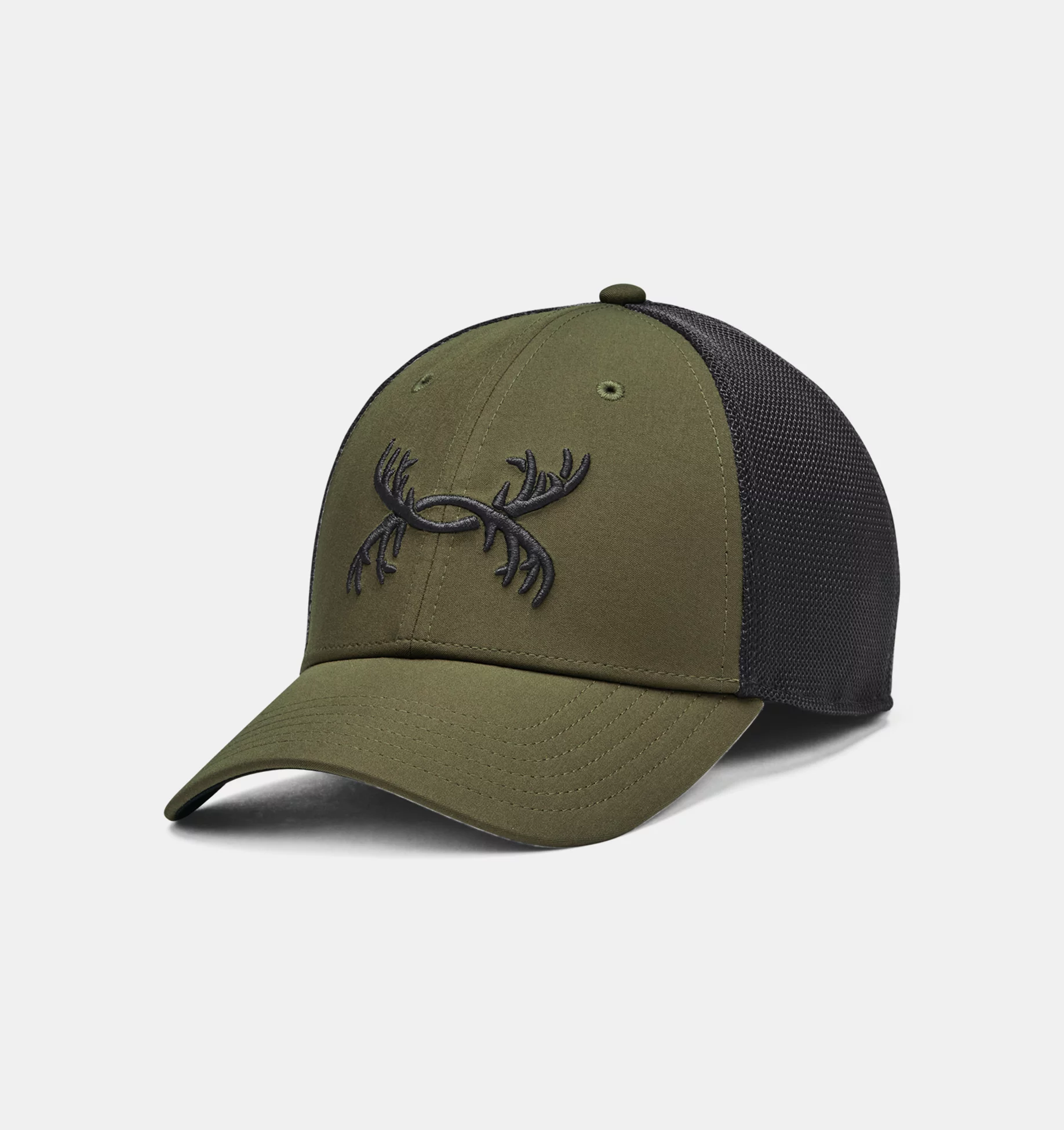 Under Armour Men's UA Antler Trucker Hat Green/Black OS #1372352 Under Armour Men's UA Antler Trucker Hat Green/Black OS #1372352