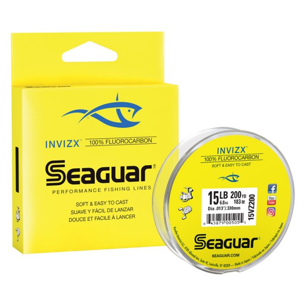 Seaguar InvizX 200 Yard 20Lb Clear Fluorocarbon Line #20VZ200 Seaguar InvizX 200 Yard 20Lb Clear Fluorocarbon Line #20VZ200
