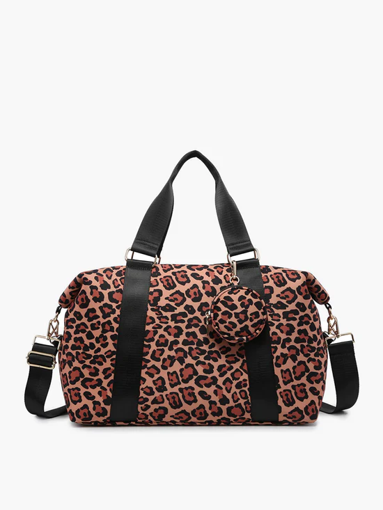 Jen & Co Rory Neoprene Duffle Cheetah Bag Jen & Co Rory Neoprene Duffle Cheetah Bag