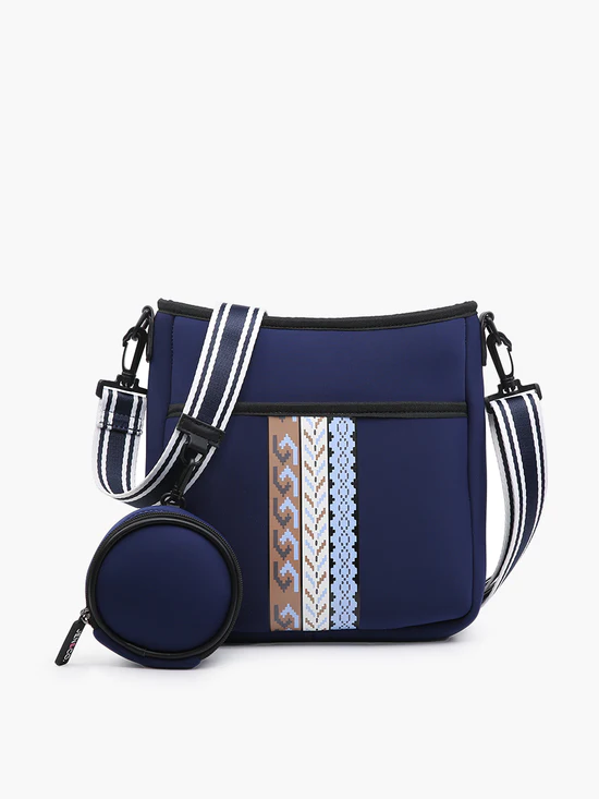 Jen & Co Dru Striped Crossbody Boho Blue Jen & Co Dru Striped Crossbody Boho Blue
