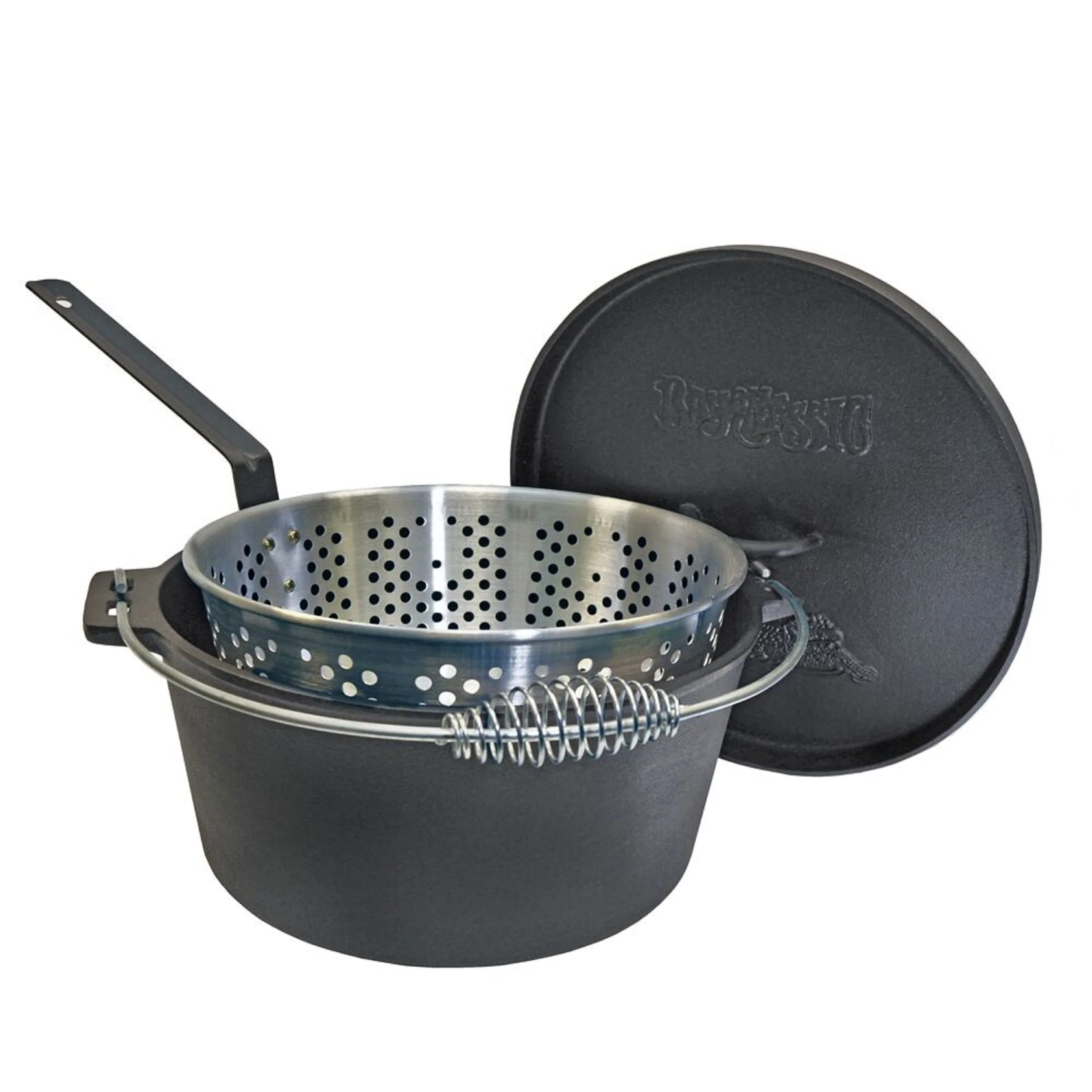 Bayou Classic Cast Iron Dutch Oven w/Fry Basket #7420 Bayou Classic Cast Iron Dutch Oven w/Fry Basket #7420