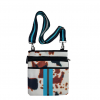 Girlie Girl Neoprene Crossbody Bag - Cow Brown Turquoise #NP-3500