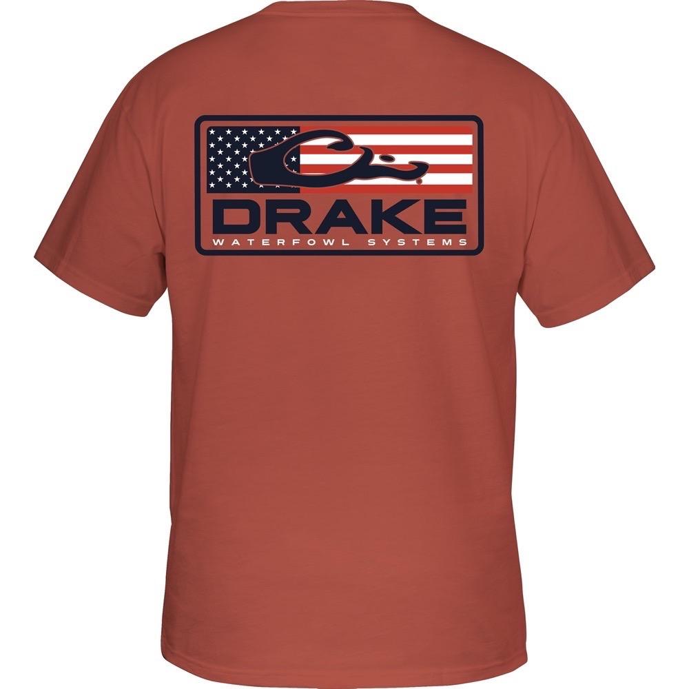 Drake Men's Patriotic Bar Short Sleeve T-Shirt #DT9280 Drake Men's Patriotic Bar Short Sleeve T-Shirt #DT9280