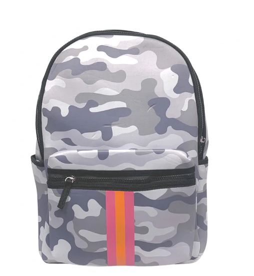 GREY CAMO Girlie Girl Neoprene Backpack - Grey Camo #NP-5502BP