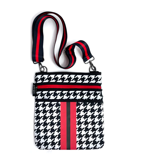HOUNDSTOOTH Girlie Girl Neoprene Crossbody Bag - Houndstooth #NP-3500