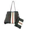 Girlie Girl Neoprene Tote Bag - Leopard Dark Brown Ivory Stripe #NP-4500