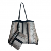 Girlie Girl Neoprene Tote Bag - Snake Grey Stripe #NP-4500