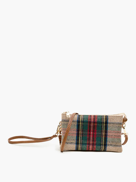 Jen & Co Riley Plaid Crossbody Tan Jen & Co Riley Plaid Crossbody Tan