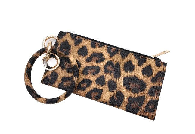 BROWN LEOPARD Girlie Girl Wristlet Clutch - Brown Leopard #CL-8848
