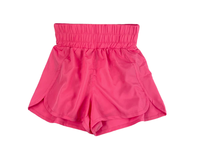 CORAL Girlie Girl Women's Elastic Waist Shorts - Coral #SH-0524