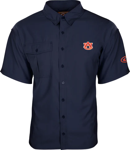 Drake Auburn S/S Flyweight Shirt Navy #SDAUB7000 Drake Auburn S/S Flyweight Shirt Navy #SDAUB7000